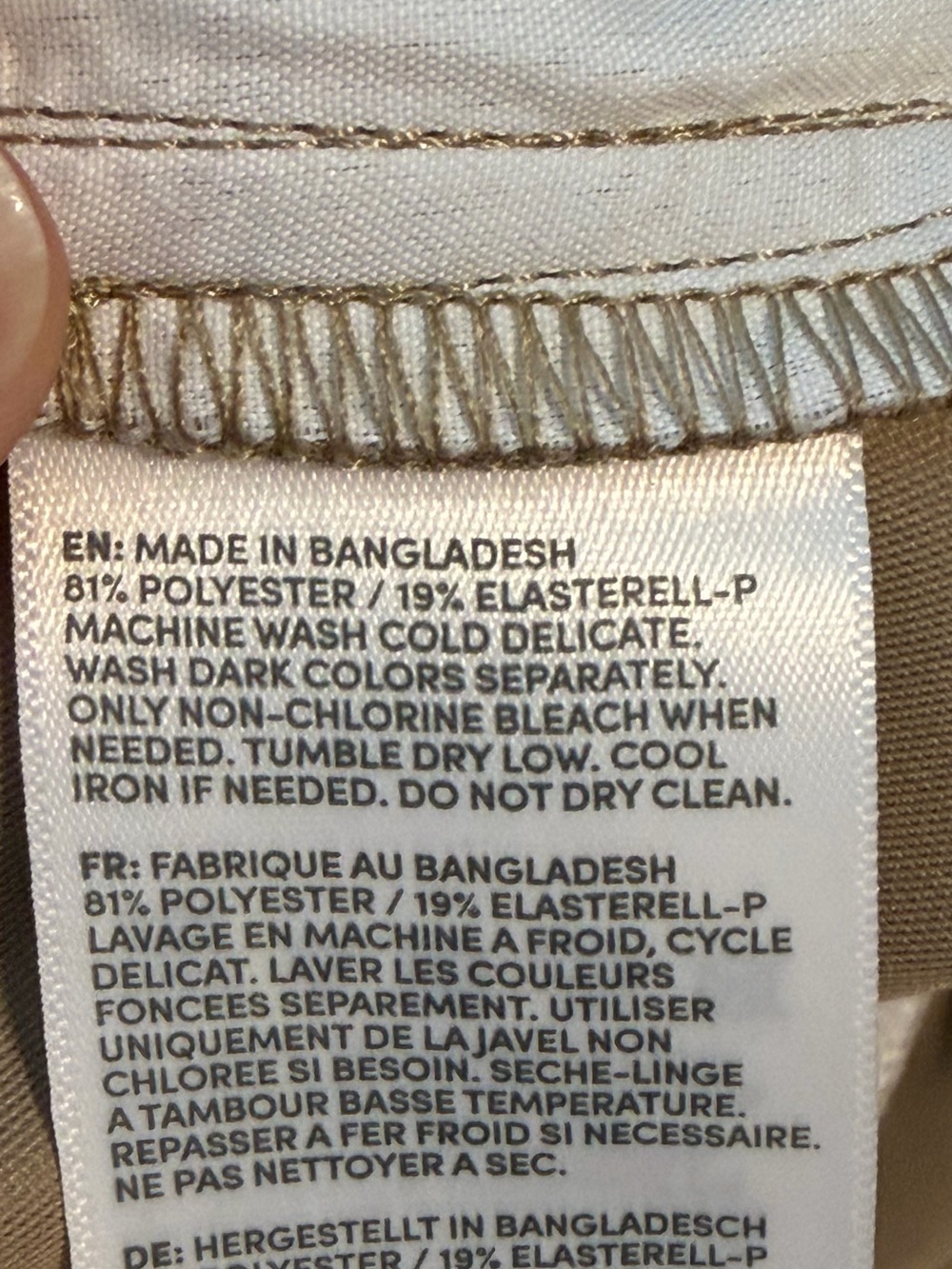 Lands' End Womens Tan Chino Pants - Size 12 - Picture 13 of 13